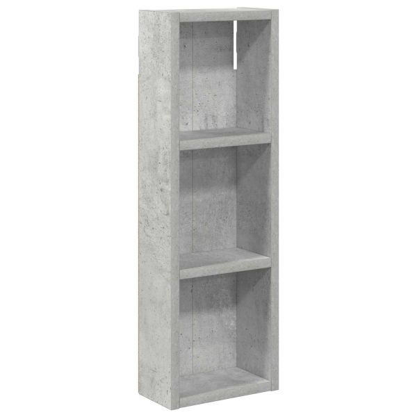 Банен стенен шкаф с рафт Бетонно Сиво 20 x 10 x 60,5 см