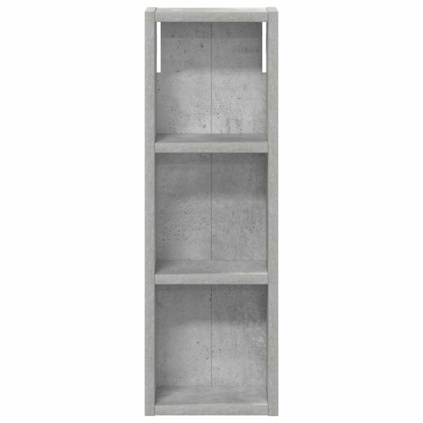 Банен стенен шкаф с рафт Бетонно Сиво 20 x 10 x 60,5 см