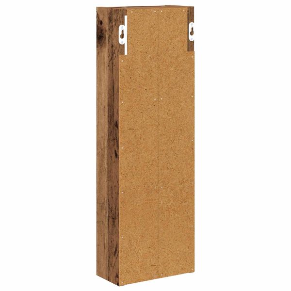 Банен стенен шкаф с рафт Старо дърво 20 x 10 x 60,5 см