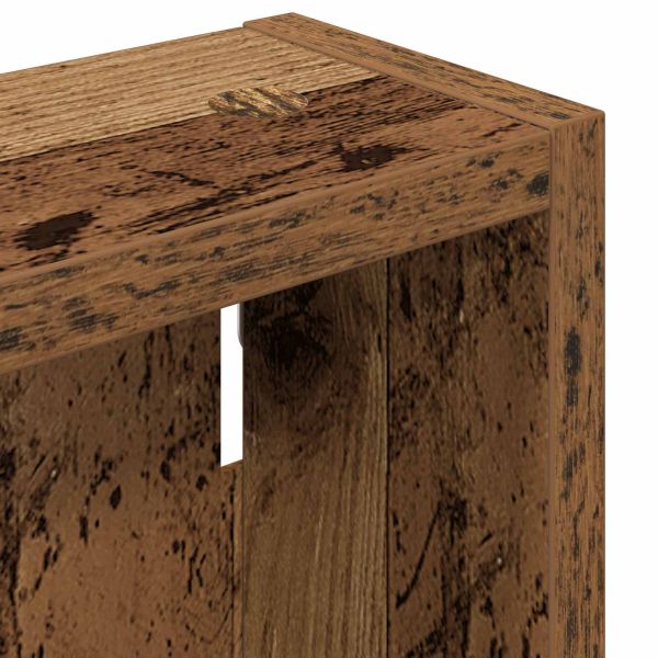 Банен стенен шкаф с рафт Старо дърво 20 x 10 x 60,5 см