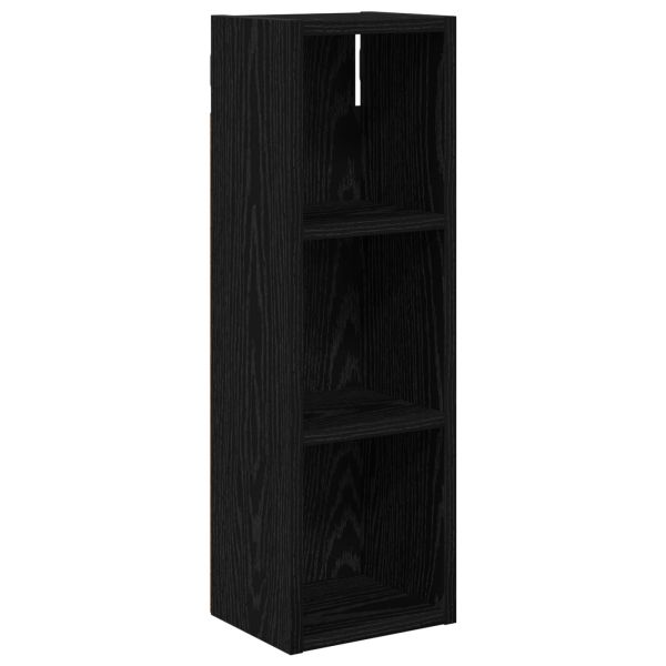 Банен стенен шкаф с рафт Черен Дъб 20 x 16 x 62,5 см