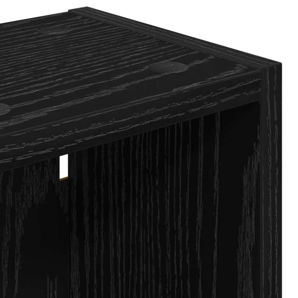 Банен стенен шкаф с рафт Черен Дъб 20 x 16 x 62,5 см