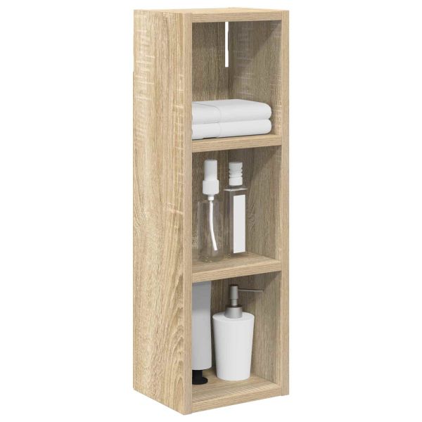 Банен стенен шкаф с рафт Сонома дъб 20 x 16 x 62,5 см