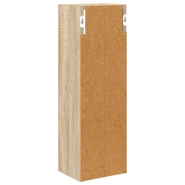Банен стенен шкаф с рафт Сонома дъб 20 x 16 x 62,5 см