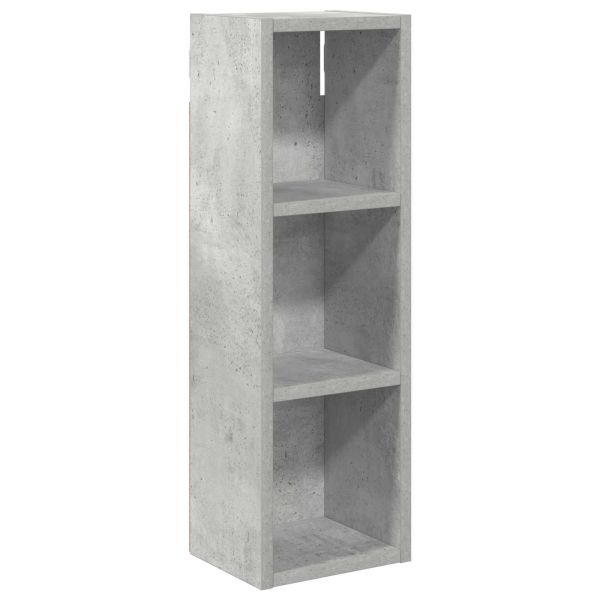 Банен стенен шкаф с рафт Бетонно Сиво 20 x 16 x 62,5 см