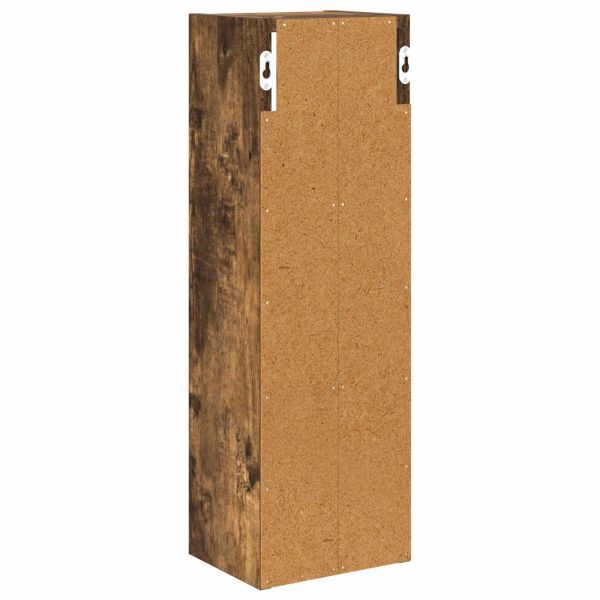 Банен стенен шкаф с рафт Пушена Дъб 20 x 16 x 62,5 см