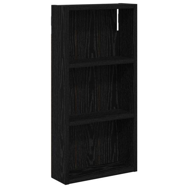 Банен стенен шкаф с рафт Черен Дъб 30 x 10 x 60,5 см