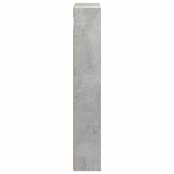 Банен стенен шкаф с рафт Бетонно Сиво 30 x 10 x 60,5 см