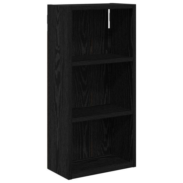 Банен стенен шкаф с рафт Черен Дъб 30 x 16 x 62,5 см