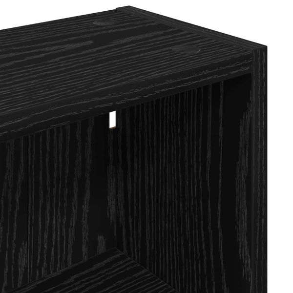 Банен стенен шкаф с рафт Черен Дъб 30 x 16 x 62,5 см