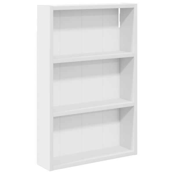 Банен стенен шкаф с рафт със съхранение Бял 40 x 10 x 60,5 см