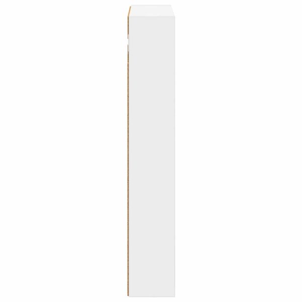 Банен стенен шкаф с рафт със съхранение Бял 40 x 10 x 60,5 см