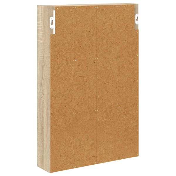 Банен стенен шкаф с рафт Сонома дъб 40 x 10 x 60,5 см
