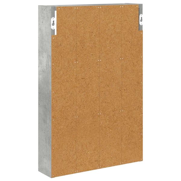 Банен стенен шкаф с рафт Бетонно Сиво 40 x 10 x 60,5 см