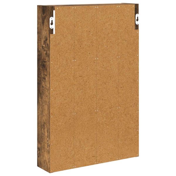 Банен стенен шкаф с рафт Пушена Дъб 40 x 10 x 60,5 см