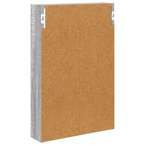 Банен стенен шкаф с рафт Сиво Сонома 40 x 10 x 60,5 см