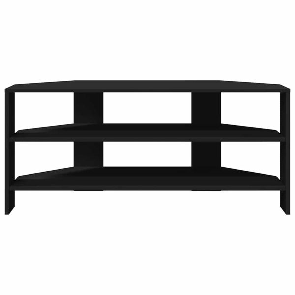 Ъгловшкафзателевизор Черно 102x40,5x45см Инженерно дърво