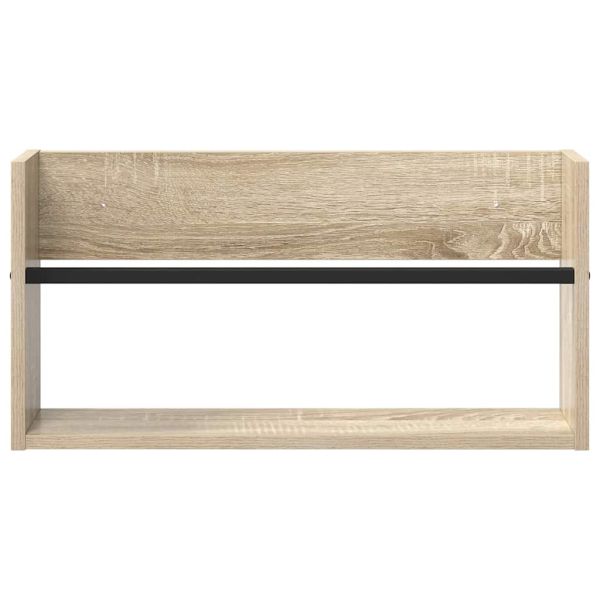 Етажерка за списания с рафт 2 pcs Сонома дъб 60 x 12 x 30 см