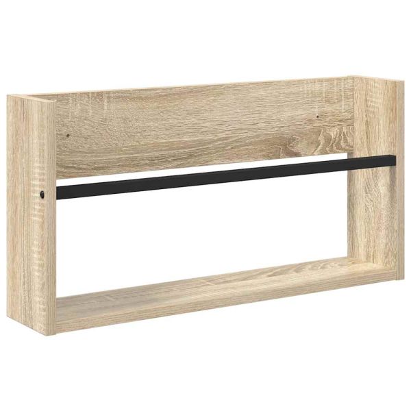 Етажерка за списания с рафт 2 pcs Сонома дъб 60 x 12 x 30 см