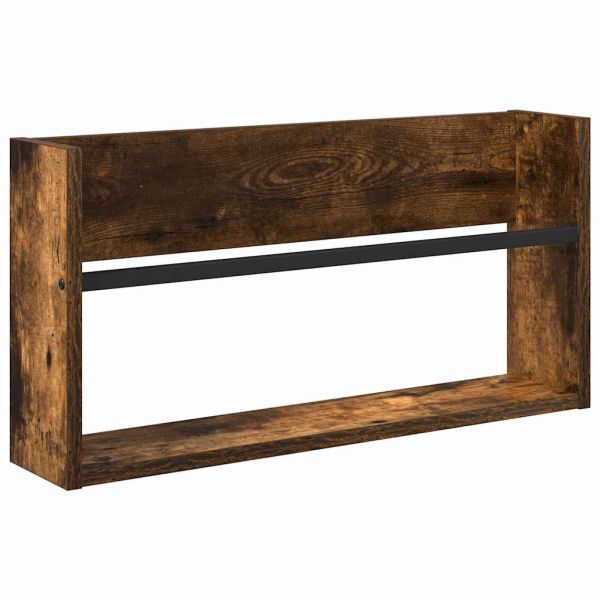 Етажерка за списания с рафт 2 pcs Димян дъб 60 x 12 x 30 см