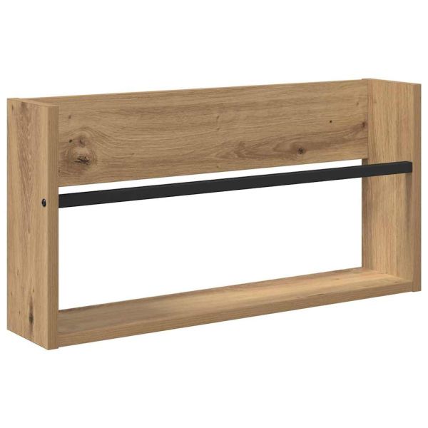 Етажерка за списания 2 pcs Дъб 60 x 12 x 30 см Инженерно дърво