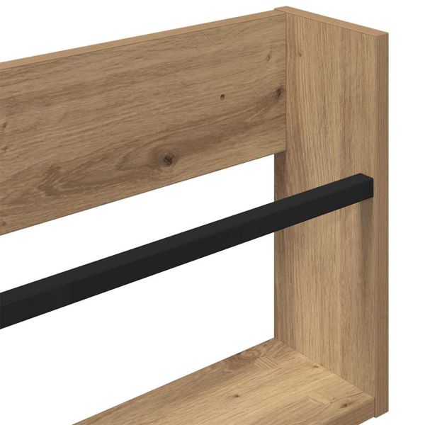 Етажерка за списания 2 pcs Дъб 60 x 12 x 30 см Инженерно дърво