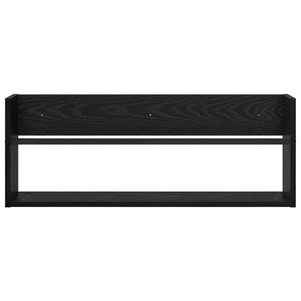 Етажерка за списания с рафт 2 pcs Черния дъб 80 x 12 x 30 см