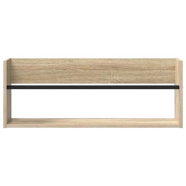 Етажерка за списания Сонома дъб 80 x 12 x 30 см Инженерно дърво