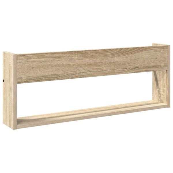 Етажерка за списания с рафт 2 pcs Сонома дъб 80 x 12 x 30 см