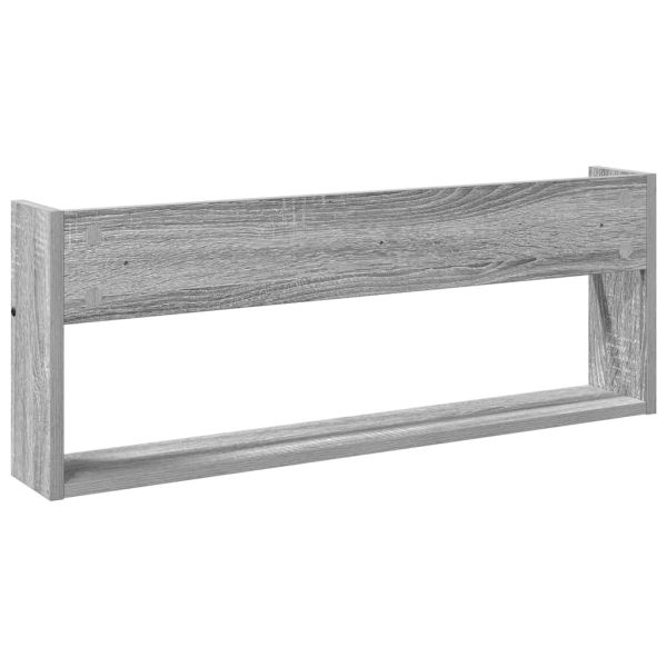 Етажерка за списания с рафт 2 pcs Сив Сонома 80 x 12 x 30 см