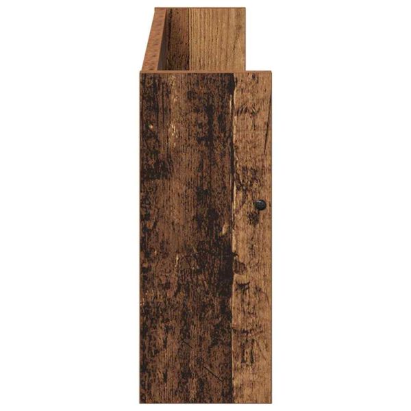 Етажерка за списания с рафт 2 pcs Старо дърво 80 x 12 x 30 см