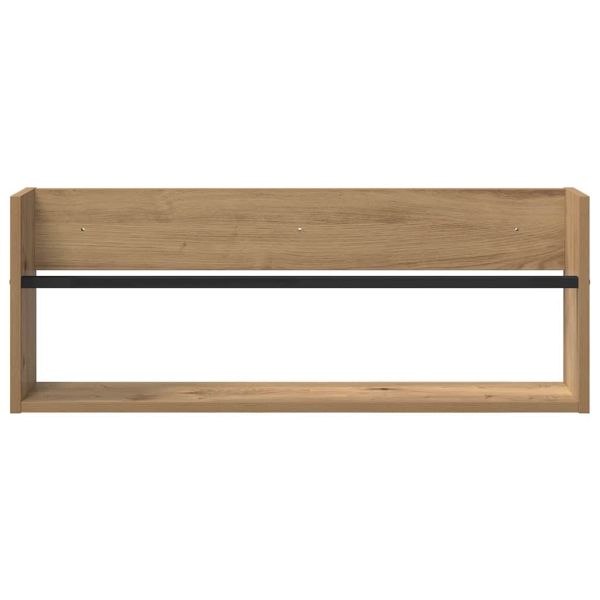 Етажерка за списания с рафт Дъб 80 x 12 x 30 см Инженерно дърво