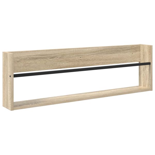 Етажерка за списания с рафт Сонома дъб 100 x 12 x 30 см