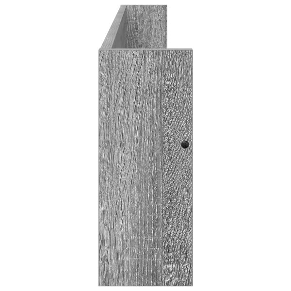 Етажерка за списания с рафт 2 pcs Сив Сонома 100 x 12 x 30 см