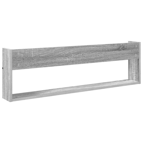 Етажерка за списания с рафт 2 pcs Сив Сонома 100 x 12 x 30 см