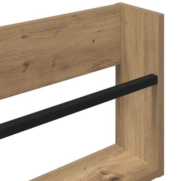 Етажерка за списания 2 pcs Дъб 100 x 12 x 30 см Инженерно дърво