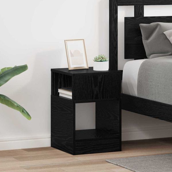 Крайна масичка 2 pcs Черния дъб 30,5 x 30 x 45 см