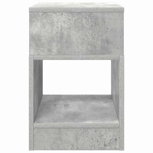 Крайна масичка Циментено сиво 30,5 x 30 x 45 см Инженерно дърво