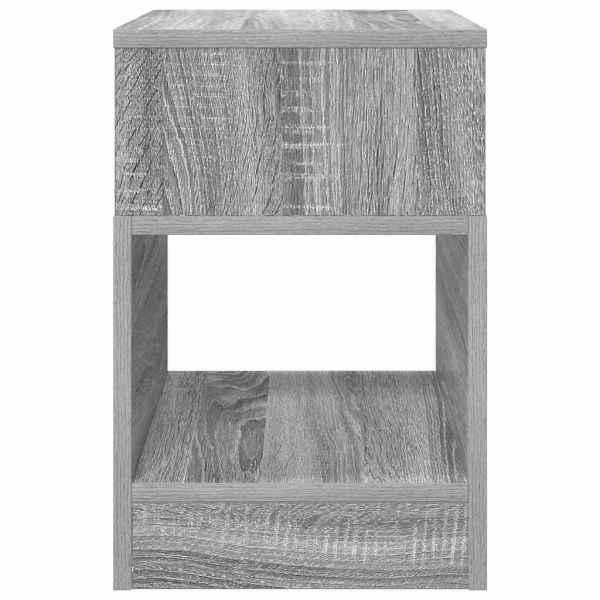 Крайна масичка Сив Сонома 30,5 x 30 x 45 см Инженерно дърво