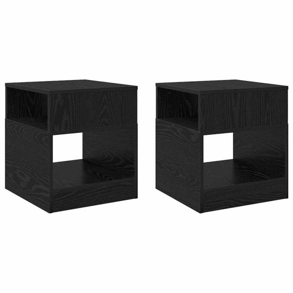 Крайна масичка 2 pcs Черния дъб 40,5 x 40 x 45 см