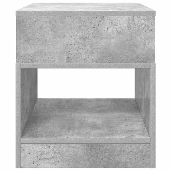 Крайна масичка Циментено сиво 40,5 x 40 x 45 см Инженерно дърво