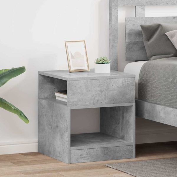 Крайна масичка 2 pcs Циментено сиво 40,5 x 40 x 45 см