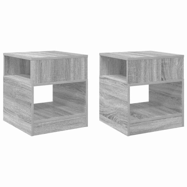 Крайна масичка 2 pcs Сив Сонома 40,5 x 40 x 45 см