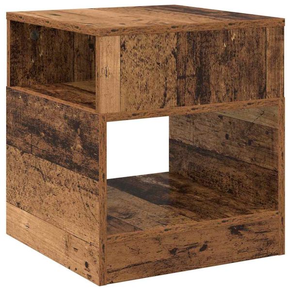 Крайна масичка 2 pcs Старо дърво 40,5 x 40 x 45 см