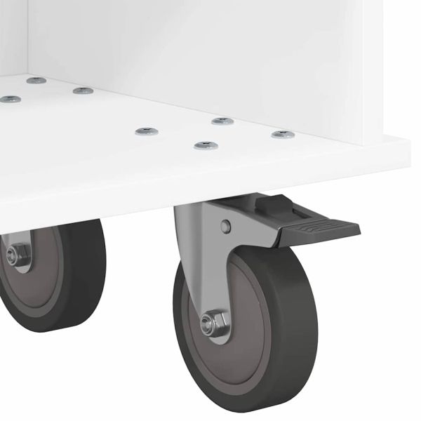 ТВ стойка Бяло 100 x 35 x 35 см Инженерно дърво