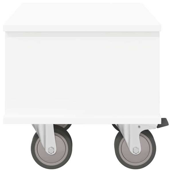 ТВ стойка Бяло 37 x 35 x 35 см Инженерно дърво