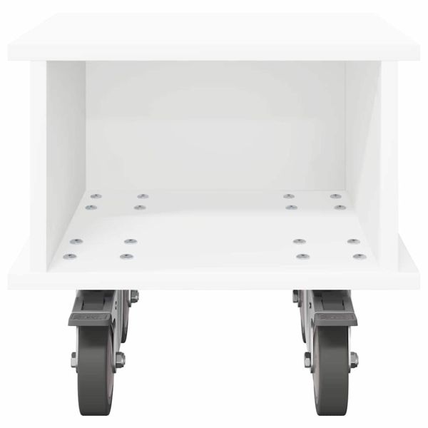 ТВ стойка Бяло 37 x 35 x 35 см Инженерно дърво