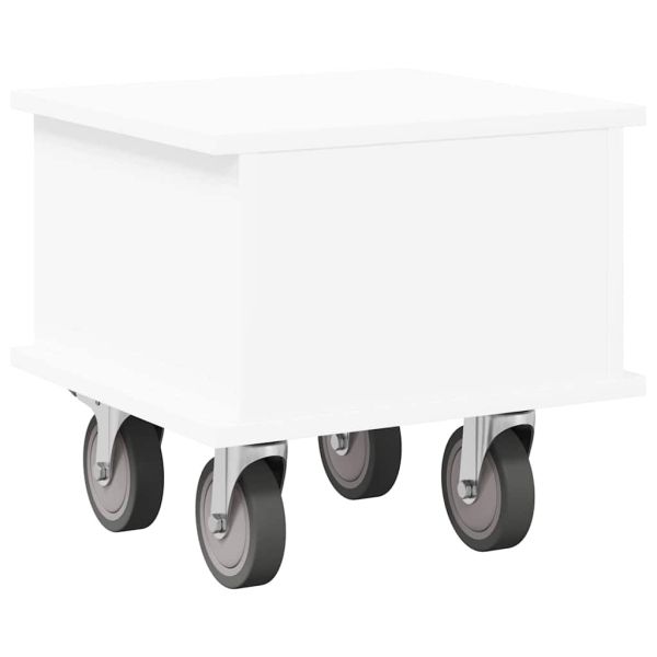 ТВ стойка Бяло 37 x 35 x 35 см Инженерно дърво