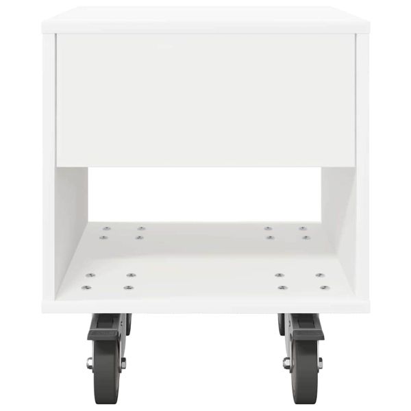 Нощно шкафче 2 pcs Бяло 40,5 x 40 x 48 см Инженерно дърво