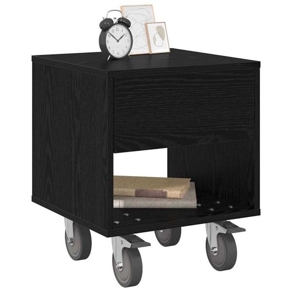 Нощно шкафче 2 pcs Черния дъб 40,5 x 40 x 48 см Инженерно дърво